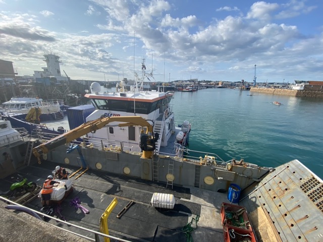 Working and loading berth looking north from Victoria Pier